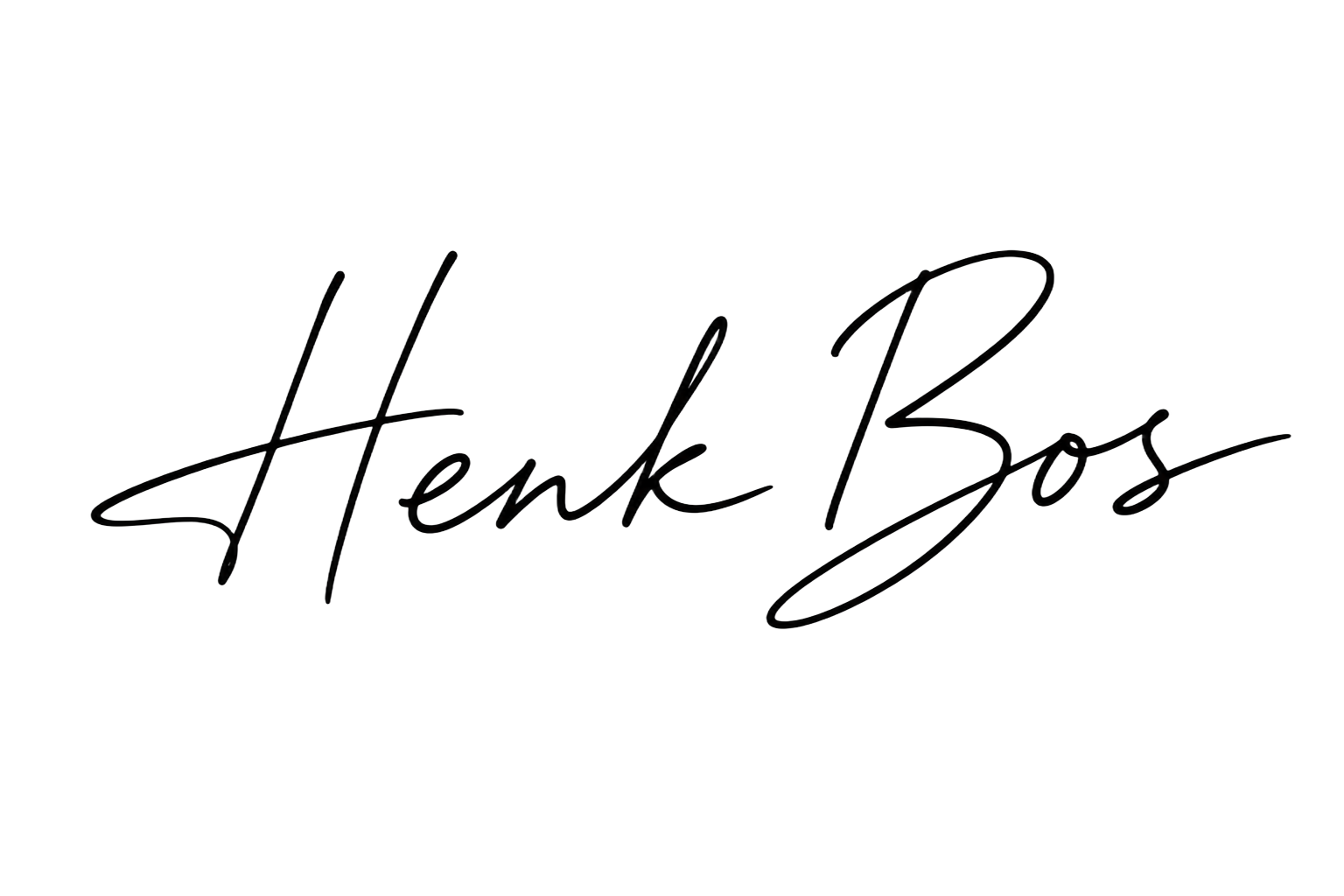 Handtekening Henk Bos